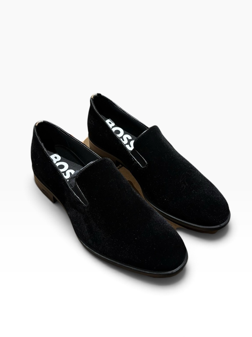 BOSS Men’s Colby Black Velvet Dress Loafer Size 6.5 New 50511194